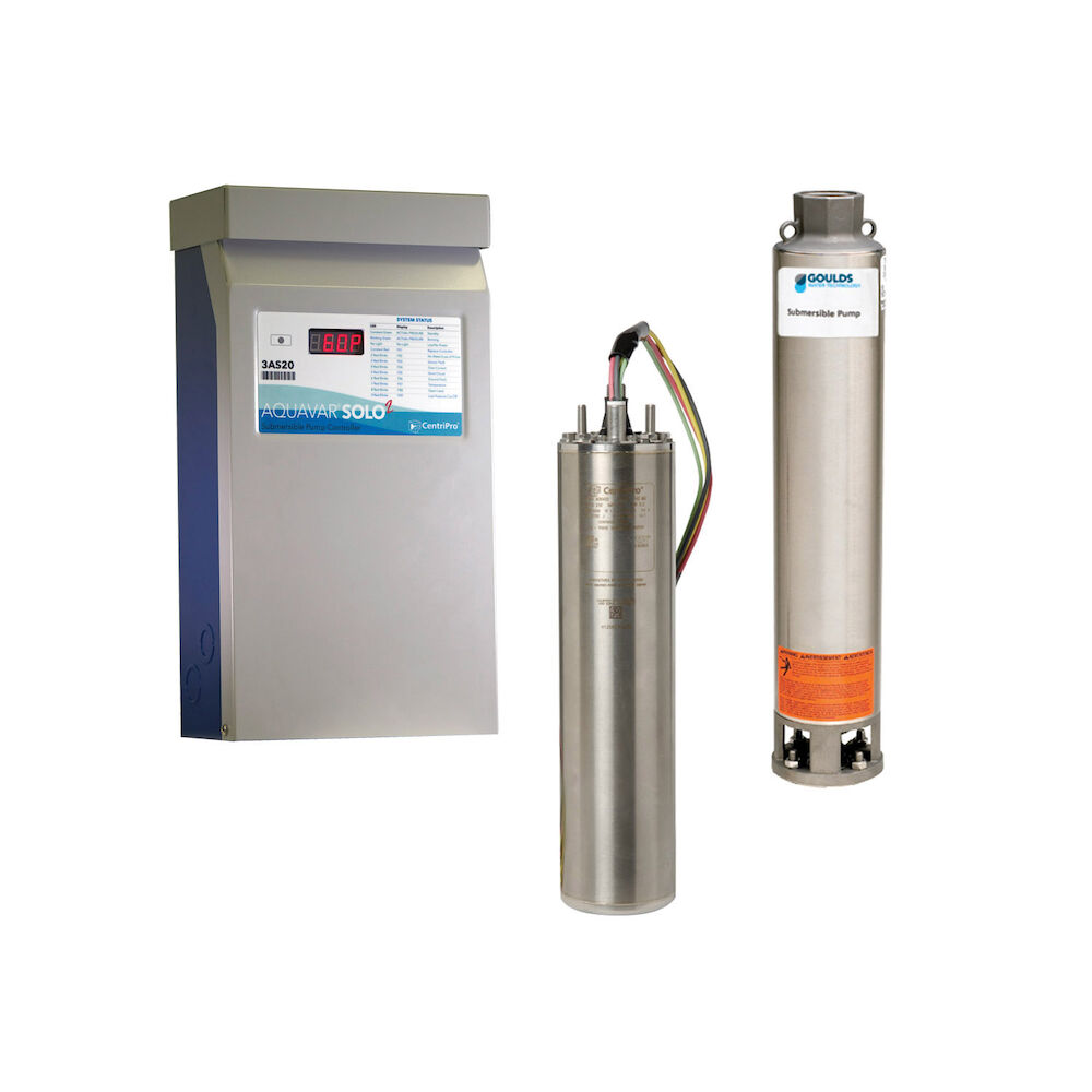 An Amber Water Pros truck at a warehouse. 