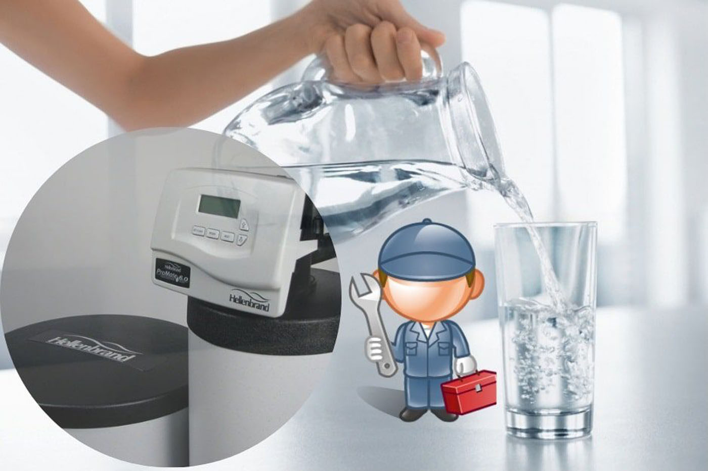 Amber Water Pros water softener.