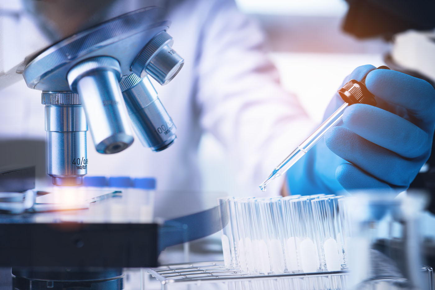 A professional analyzing water quality - choose Amber Water Pros to protect your home and family with profesisonal New York / Pennsylvania  water quality testing.