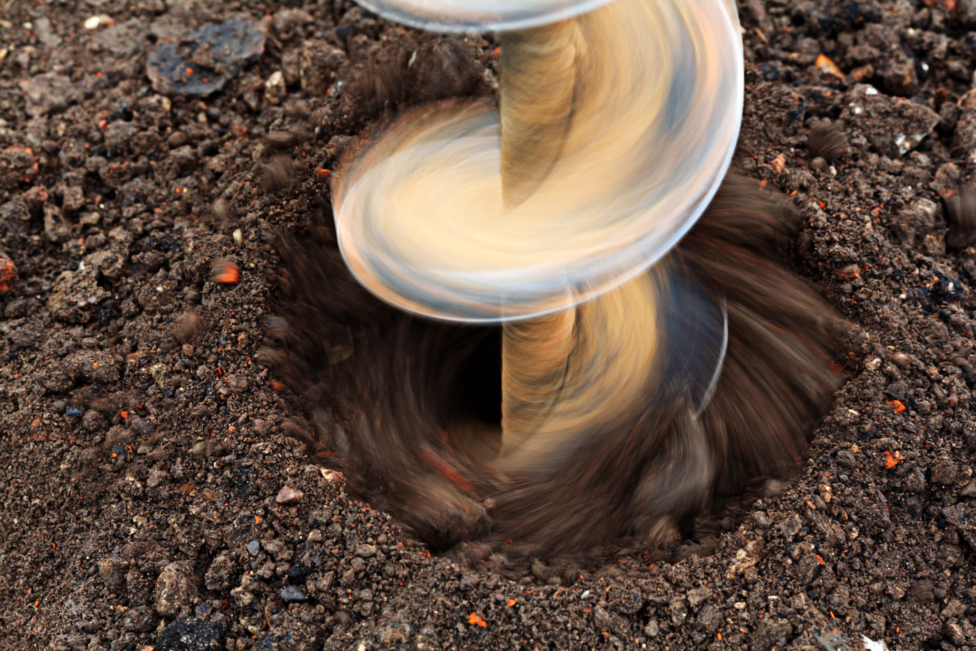 A New York / Pennsylvania  drill working into the ground.
